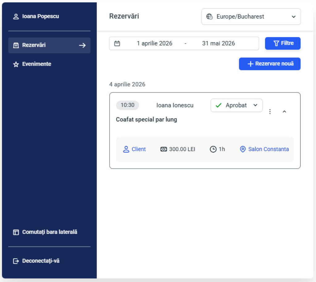panou administrare angajat
