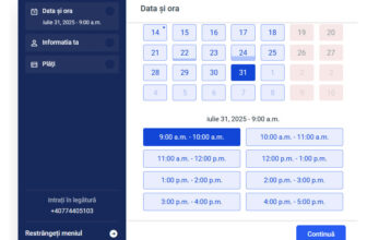 formular rezervari -Operațiuni simplificate și economie de timp